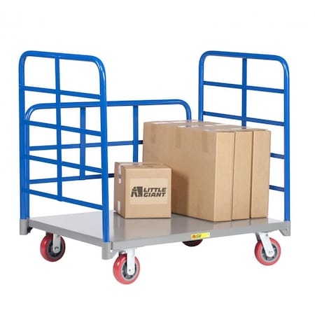 Little Giant Double End Rack Platform Truck with Side Rack, 3600 lbs Cap, 30" x 60" DRB30606PY